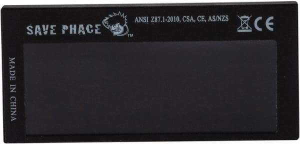 Save Phace - 3.74" Wide x 1.42" High, Lens Shade 3 to 12, Polycarbonate Auto-Darkening Filter - 1/4" Thick, Green, Inside Mount - Americas Industrial Supply