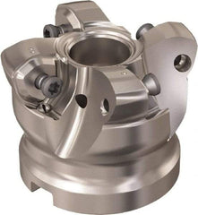 Seco - 4 Inserts, 36.1mm Cutter Diam, 1.8mm Max Depth of Cut, Indexable High-Feed Face Mill - 3/4" Arbor Hole Diam, 8.15mm Keyway Width, 40mm High, R220.21 Toolholder, 218.21-230 Inserts, Series High Feed 6 - Americas Industrial Supply