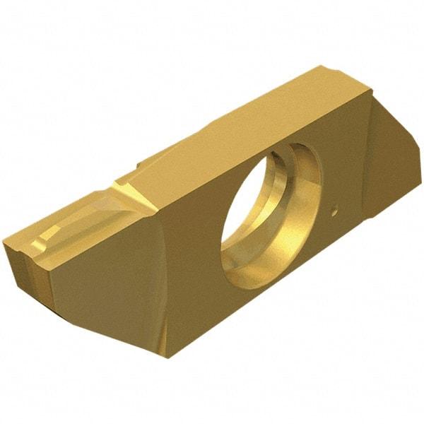 Iscar - SCIL22-AD08 Grade IC1008, 2.4mm Cutting Width Carbide Cutoff Insert - Left Hand Lead Angle, 0.08mm Corner Radius, TiAlN/TiN Finish - Americas Industrial Supply