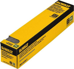 DeWALT - 15 Gauge 2-1/2" Long Finishing Nails for Power Nailers - Steel, Bright Finish, Smooth Shank, Angled Stick Collation, Round Head, Chisel Point - Americas Industrial Supply