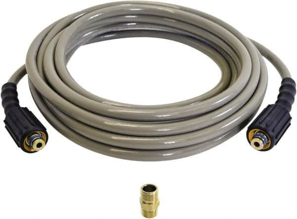 Simpson - 3,100 Max psi Fixed Pressure Washer Hose - 25' Long, Polyurethane, Female - Americas Industrial Supply