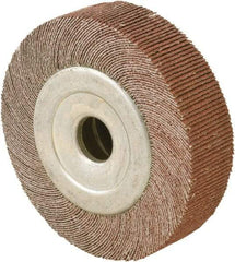 Camel Grinding Wheels - 6" Diam, 40 Grit Aluminum Oxide Unmounted Flap Wheels - 1" Hole, 1-1/2" Wide, Coated, Medium Grade, 5,000 Max RPM, X/Y Weighted Cloth Backing - Americas Industrial Supply