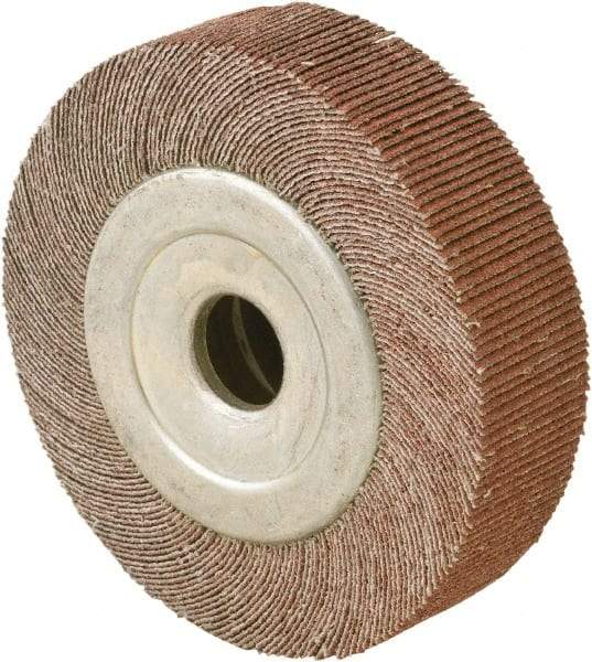 Camel Grinding Wheels - 6" Diam, 60 Grit Aluminum Oxide Unmounted Flap Wheels - 1" Hole, 1" Wide, Coated, Medium Grade, 5,000 Max RPM, X/Y Weighted Cloth Backing - Americas Industrial Supply