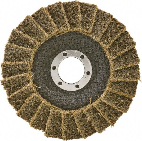 Camel Grinding Wheels - 60 Grit, 5" Disc Diam, 7/8" Center Hole, Type 29 Aluminum Oxide Flap Disc - 12,200 Max RPM, Non-Woven Backing, Arbor Attaching System, Non-Woven - Americas Industrial Supply