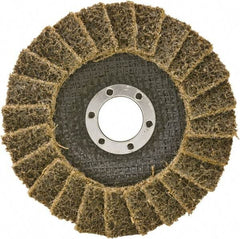 Camel Grinding Wheels - 60 Grit, 5" Disc Diam, 7/8" Center Hole, Type 29 Aluminum Oxide Flap Disc - 12,200 Max RPM, Non-Woven Backing, Arbor Attaching System, Non-Woven - Americas Industrial Supply