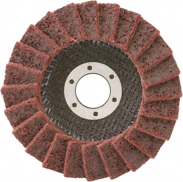 Camel Grinding Wheels - 80 Grit, 5" Disc Diam, 7/8" Center Hole, Type 29 Aluminum Oxide Flap Disc - 12,200 Max RPM, Non-Woven Backing, Arbor Attaching System, Non-Woven - Americas Industrial Supply