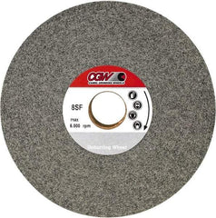 Camel Grinding Wheels - 8" Diam, 1" Face Width, 3" Center Hole, Fine Grade, Silicon Carbide Deburring Wheel - Convolute, Hard Density 9 Grade, 4,500 RPM - Americas Industrial Supply