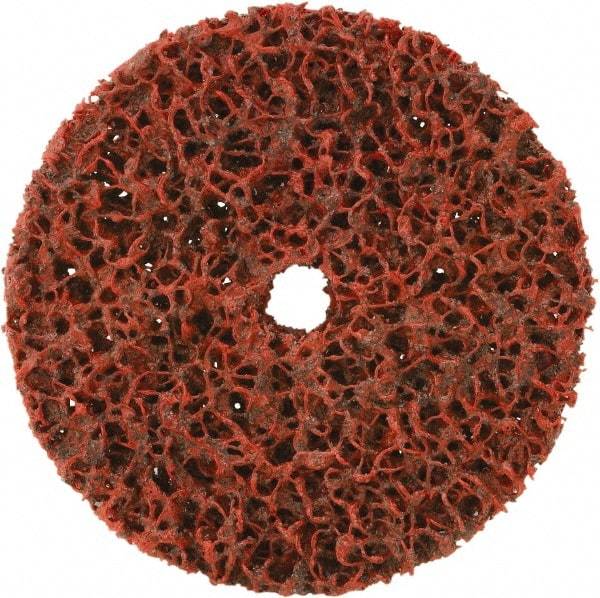 Camel Grinding Wheels - 4" Medium Grade Aluminum Oxide Deburring Disc - 1/2" Center Hole, Arbor Connection, Red - Americas Industrial Supply