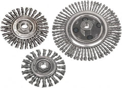 Camel Grinding Wheels - 6-1/2" OD, 5/8-11 Arbor Hole, Stringer Bead Steel Wheel Brush - 6-1/2" Face Width, 1-5/8" Trim Length, 0.02" Filament Diam - Americas Industrial Supply