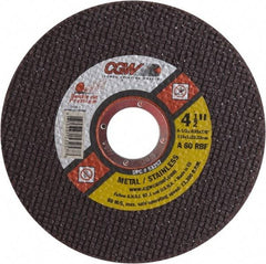 Camel Grinding Wheels - 5" 60 Grit Aluminum Oxide Cutoff Wheel - 0.035" Thick, 7/8" Arbor, 12,250 Max RPM - Americas Industrial Supply