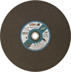 Camel Grinding Wheels - 14" 24 Grit Aluminum Oxide Cutoff Wheel - 1/8" Thick, 1" Arbor, 5,500 Max RPM - Americas Industrial Supply