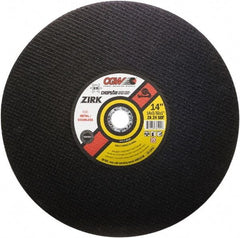 Camel Grinding Wheels - 14" 24 Grit Zirconia Alumina Cutoff Wheel - 3/32" Thick, 1" Arbor, 4,400 Max RPM - Americas Industrial Supply