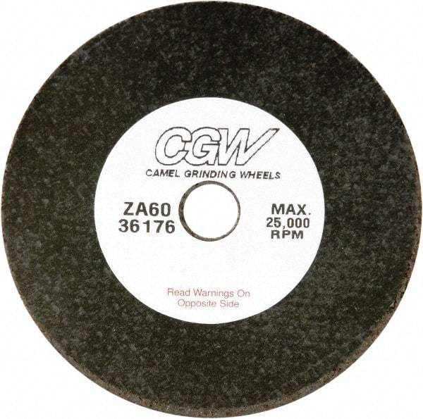 Camel Grinding Wheels - 4" 36 Grit Zirconia Alumina Cutoff Wheel - 1/16" Thick, 1/4" Arbor, 19,100 Max RPM - Americas Industrial Supply