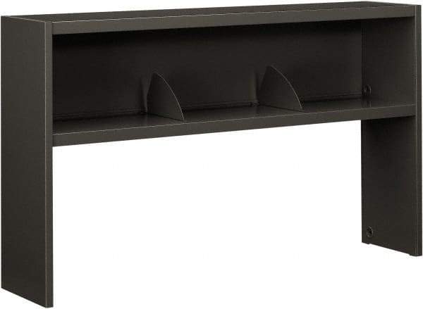 Hon - 1 Shelf, 34-3/4" High x 60" Wide Bookcase - 13-1/2" Deep, High-Pressure Laminate/Steel, Charcoal - Americas Industrial Supply