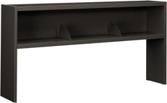 Hon - 1 Shelf, 34-3/4" High x 72" Wide Bookcase - 13-1/2" Deep, High-Pressure Laminate/Steel, Charcoal - Americas Industrial Supply