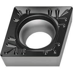 Walter - CCMT RM4 Grade WSM30S Turning Insert - TiAlN+Al2O3+(Al) Finish, 80° Rhombic, 9.53mm Inscr Circle, 3.97mm Thick, 0.4mm Corner Radius - Americas Industrial Supply