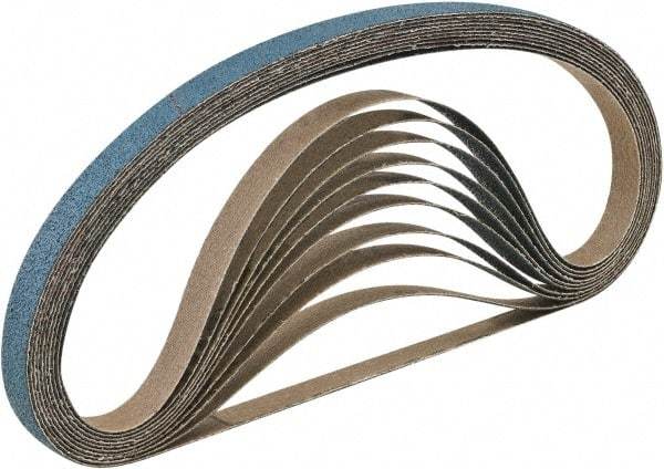 Camel Grinding Wheels - 1" Wide x 30" OAL, 60 Grit, Zirconia Alumina Abrasive Belt - Zirconia Alumina, Medium, Coated, Y Weighted Cloth Backing, Dry, Series R205 - Americas Industrial Supply