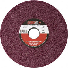 Camel Grinding Wheels - 8" Diam x 1-1/4" Hole x 1/2" Thick, H Hardness, 60 Grit Surface Grinding Wheel - Aluminum Oxide, Type 1, Medium Grade, Vitrified Bond, No Recess - Americas Industrial Supply