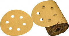 3M - 6" Diam, 120 Grit FEPA, Aluminum Oxide Adhesive PSA Disc - Gold, C Weighted Backing, Flexible, 12,000 Max RPM - Americas Industrial Supply