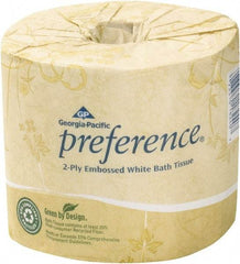 Georgia Pacific - 183' Roll Length Standard Roll Toilet Tissue - 550 Sheets per Roll, 2 Ply, White, Recycled Fiber - Americas Industrial Supply