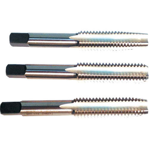 3 Pc. HSS Hand Tap Set M3.5 × 0.60 D3 3 Flute (Taper, Plug, Bottoming) Series/List #7500 - Americas Industrial Supply