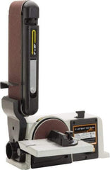 Enco - 36" Long x 4" Wide Belt, 6" Diam, Horizontal & Vertical Combination Sanding Machine - 1,745 Ft/min Belt Speed, 1/2 hp, Single Phase - Americas Industrial Supply