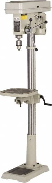 Enco - 346mm Swing, Step Pulley Drill Press - 16 Speed, 3/4 hp, Single Phase - Americas Industrial Supply