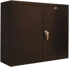 Hallowell - 1 Shelf Wall Storage Cabinet - Steel, 36" Wide x 12" Deep x 30" High, Black - Americas Industrial Supply