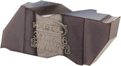 Hertel - 3156IG K Grade HC215, 3.96mm Cutting Width Carbide Grooving Insert - 4.57mm Max Depth of Cut, Left Hand, TiAlN Finish - Americas Industrial Supply