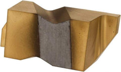 Hertel - 3047IG Grade HC335, 1.19mm Cutting Width Carbide Grooving Insert - 1.9mm Max Depth of Cut, Right Hand, TiN Finish - Americas Industrial Supply