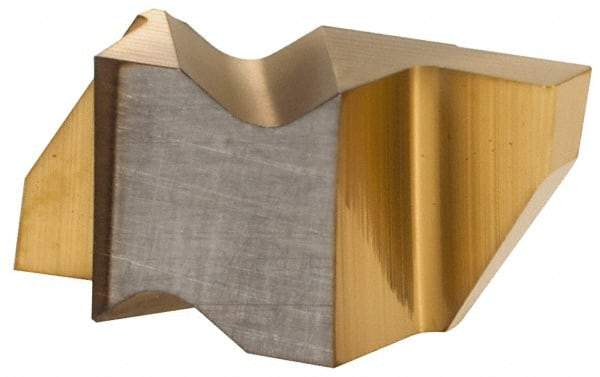Hertel - 2062IG Grade HC120, 1.57mm Cutting Width Carbide Grooving Insert - 2.79mm Max Depth of Cut, Right Hand, TiN Finish - Americas Industrial Supply