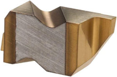 Hertel - 2041IG Grade HC335, 1.04mm Cutting Width Carbide Grooving Insert - 1.27mm Max Depth of Cut, Right Hand, TiN Finish - Americas Industrial Supply