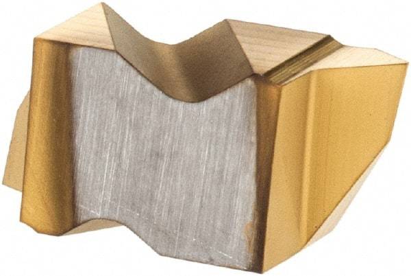 Hertel - ITK3 Grade HC120, Internal/External 60° V Threading Insert - 0.6 to 2.5mm & 10 to 44 TPI Ext Pitch, 10 to 2.5mm & 9 to 24 TPI Int Pitch, Left Hand Insert, TiN Finish, Carbide - Americas Industrial Supply