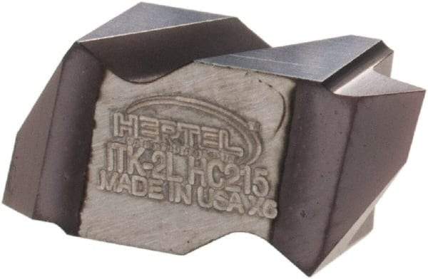 Hertel - ITK2 Grade HC215, Internal/External 60° V Threading Insert - 0.6 to 1.75mm & 14 to 44 TPI Ext Pitch, 10 to 20mm & 12 to 24 TPI Int Pitch, Left Hand Insert, TiAlN Finish, Carbide - Americas Industrial Supply