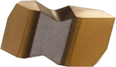 Hertel - IT4 Grade HC120, Internal/External 60° V Threading Insert - 1.25 to 6.25mm & 4 to 20 TPI Ext Pitch, 20 to 6.25mm & 4 to 12 TPI Int Pitch, Right Hand Insert, TiN Finish, Carbide - Americas Industrial Supply