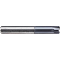 Emuge - 10mm Diam, 6mm LOC, 6 Flute Solid Carbide Roughing & Finishing End Mill - TiAlN Finish, 30mm OAL, 10mm Shank Diam, Cylindrical Shank, 0° Helix, Stub Length - Americas Industrial Supply