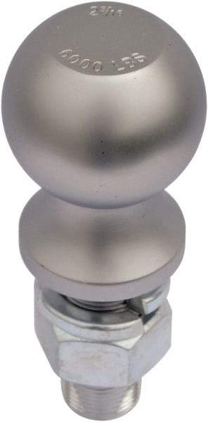 Vestil - 2-5/16" Diam, 2-1/2" Shank Length, Hitch Ball - 1" Shank Diam, 5,000 Lb Capacity, Chrome - Americas Industrial Supply