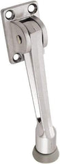 National Mfg. - 5" Projection Kickdown Door Stop - Screw Mount, Satin Chrome Finish - Americas Industrial Supply