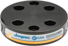 Jergens - Round Aluminum CNC Clamping Pallet - 130mm Diam x 30mm Thick - Americas Industrial Supply