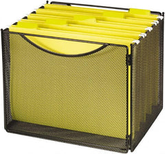 Safco - Black File Boxes-Storage - Steel, Mesh - Americas Industrial Supply