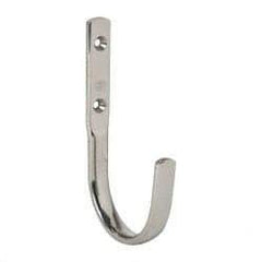 Sugatsune - 5/8" Wide x 4-3/4" High x 15/64" Thick, Wall Hook - 2-11/16" Projection, Polished - Americas Industrial Supply