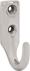 Sugatsune - 15/32" Wide x 1-9/16" High x 5/32" Thick, Wall Hook - 1-1/32" Projection, Polished - Americas Industrial Supply