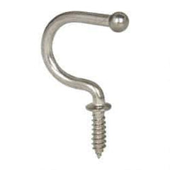 Sugatsune - 25/32" High x 7/64" Thick, Coat & Hat Hooks - 7/8" Projection, Polished - Americas Industrial Supply