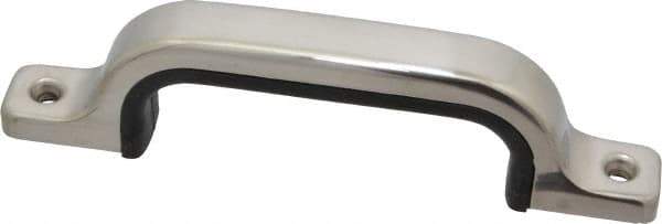 Sugatsune - 9/16" Handle Diam, Polished Stainless Steel, Rubber Drawer Pull - 1-15/32" Projection, 5-33/64" Center to Center - Americas Industrial Supply