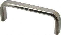 Sugatsune - 9/16" Handle Diam, Polished Stainless Steel Drawer Pull - 1-9/16" Projection, 4-1/4" Center to Center, 4-1/4" Long - Americas Industrial Supply