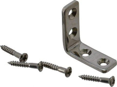 Sugatsune - 1-7/32" Long x 15/32" Wide, 18-8 Stainless Steel, Corner Brackets - Americas Industrial Supply