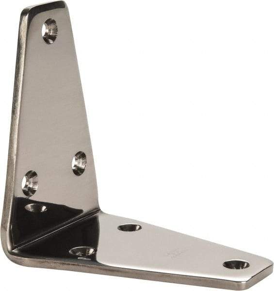 Sugatsune - 3-5/32" Long x 1-31/32" Wide, 18-8 Stainless Steel, Wide Corner Brackets - Americas Industrial Supply