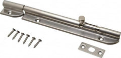 Sugatsune - 7-3/8" Long, 1-1/16" Wide Stainless Steel Barrel Bolts - Nickel Plated - Americas Industrial Supply