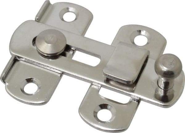 Sugatsune - 2-3/4" Long x 2" Wide, Slide Bar Latch - Stainless Steel, with Polished Finish - Americas Industrial Supply