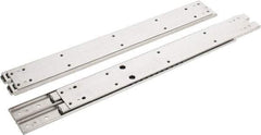 Sugatsune - 20" Slide Length, 14.22" Travel Length, Stainless Steel Ball Bearing Slide SSR-5 - 1/2" Wide, 2-3/4" High, 218 Lb Capacity at Full Extension, Satin Finish - Americas Industrial Supply